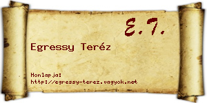 Egressy Teréz névjegykártya