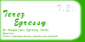 terez egressy business card